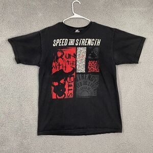 Speed And Strength Shirt‎ Men L Black Short Sleeve Bull Tee